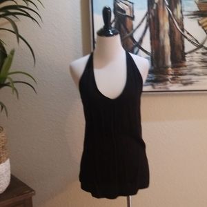 Backless black tank
